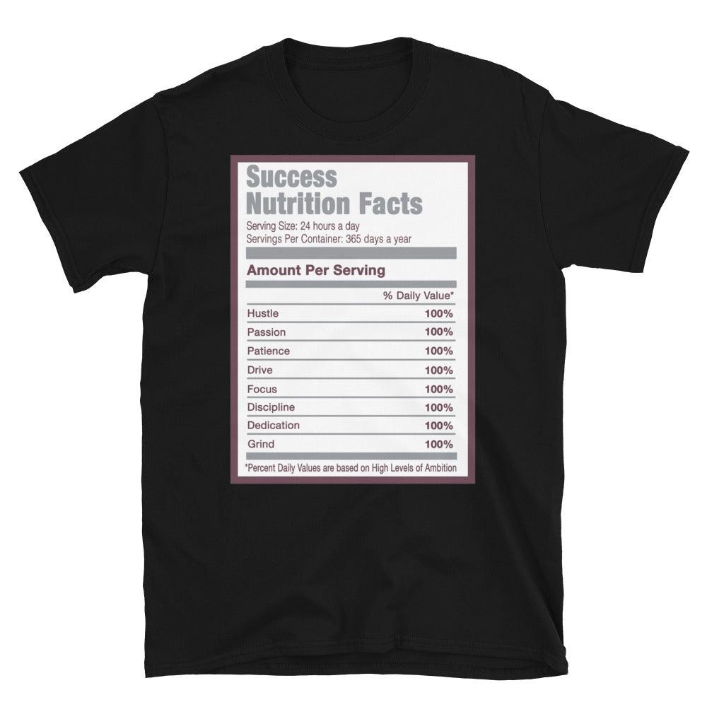 Black Success Nutrition Facts Shirt AJ 1 Bordeaux photo