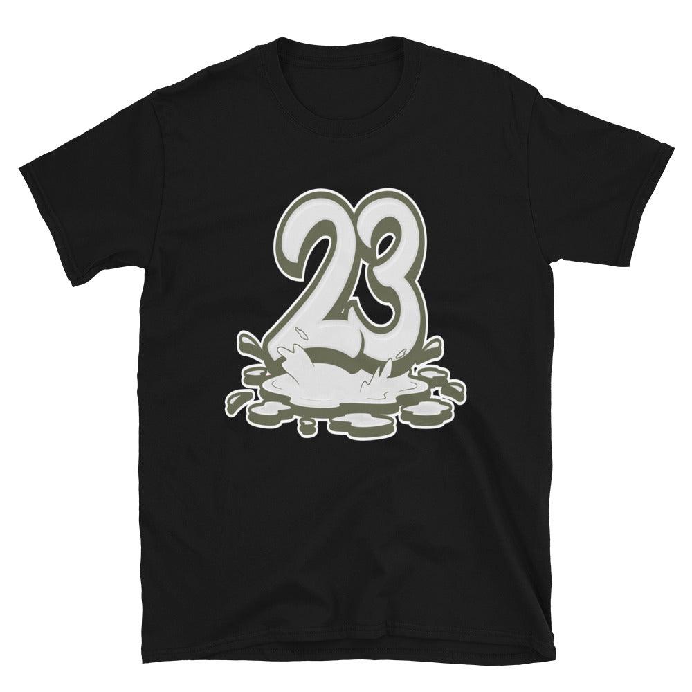 Black 23 Melting Shirt Nike Dunk Low Medium Olive photo