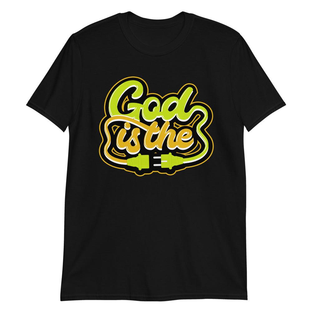 Black God Is Shirt AJ 1s Retro High OG Volt Gold photo