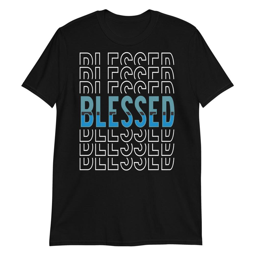 Black Blessed Shirt AJ 11s Retro Low Legend Blue photo