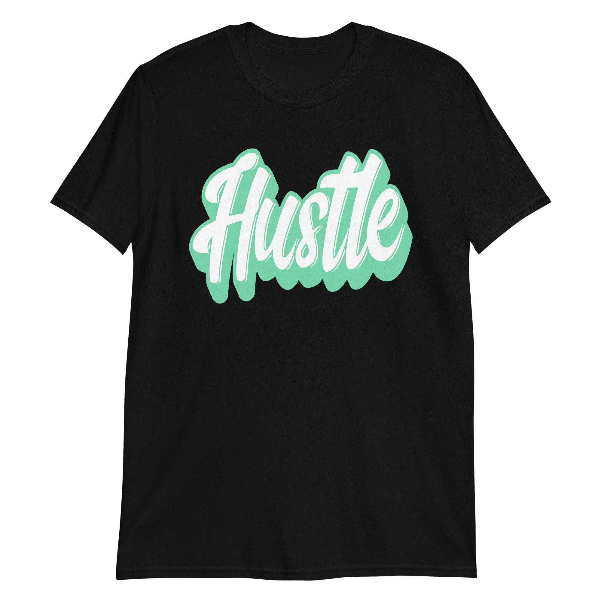 Black Hustle Shirt Nike Dunks Low Green Glow photo