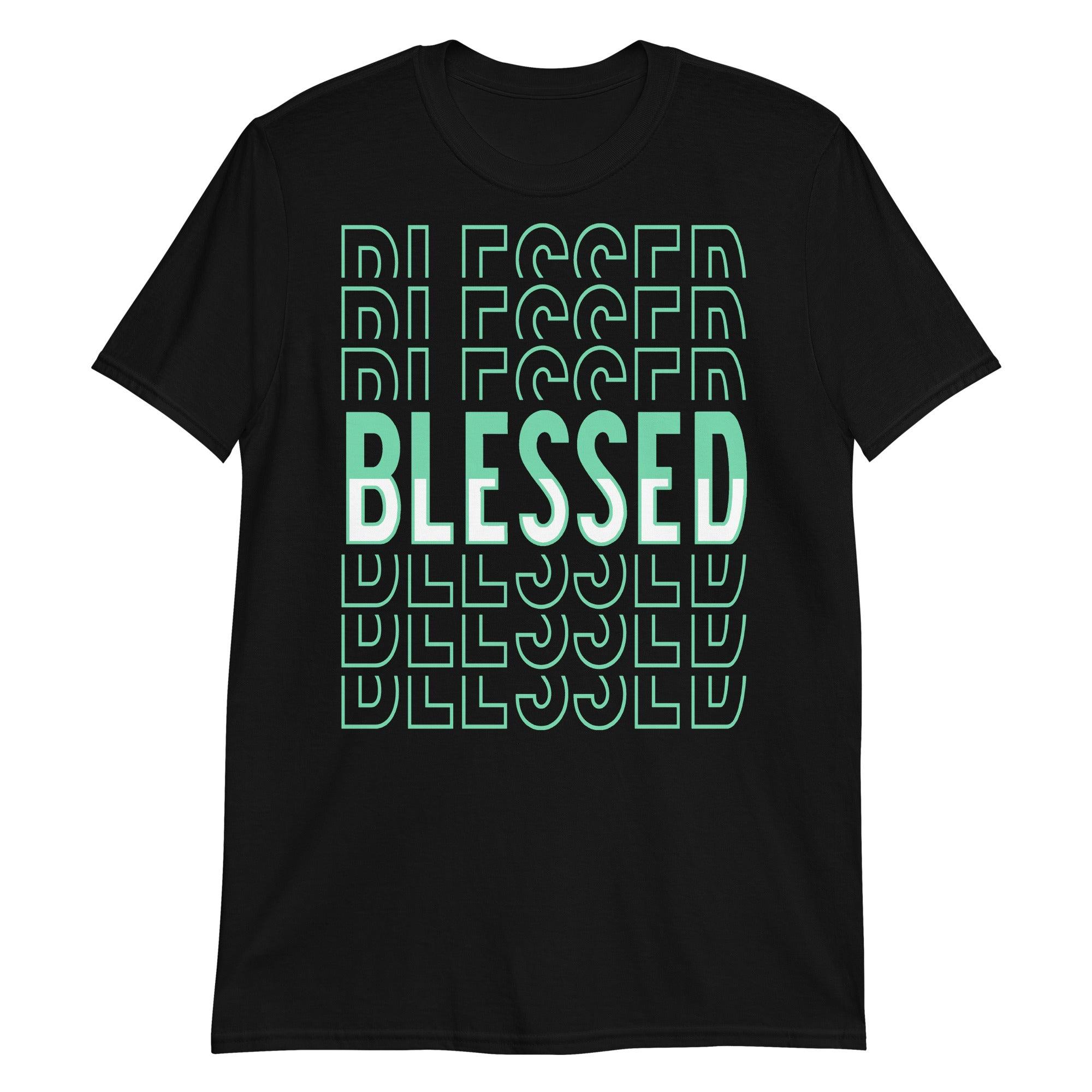 Black Blessed Shirt Nike Dunks Low Green Glow photo