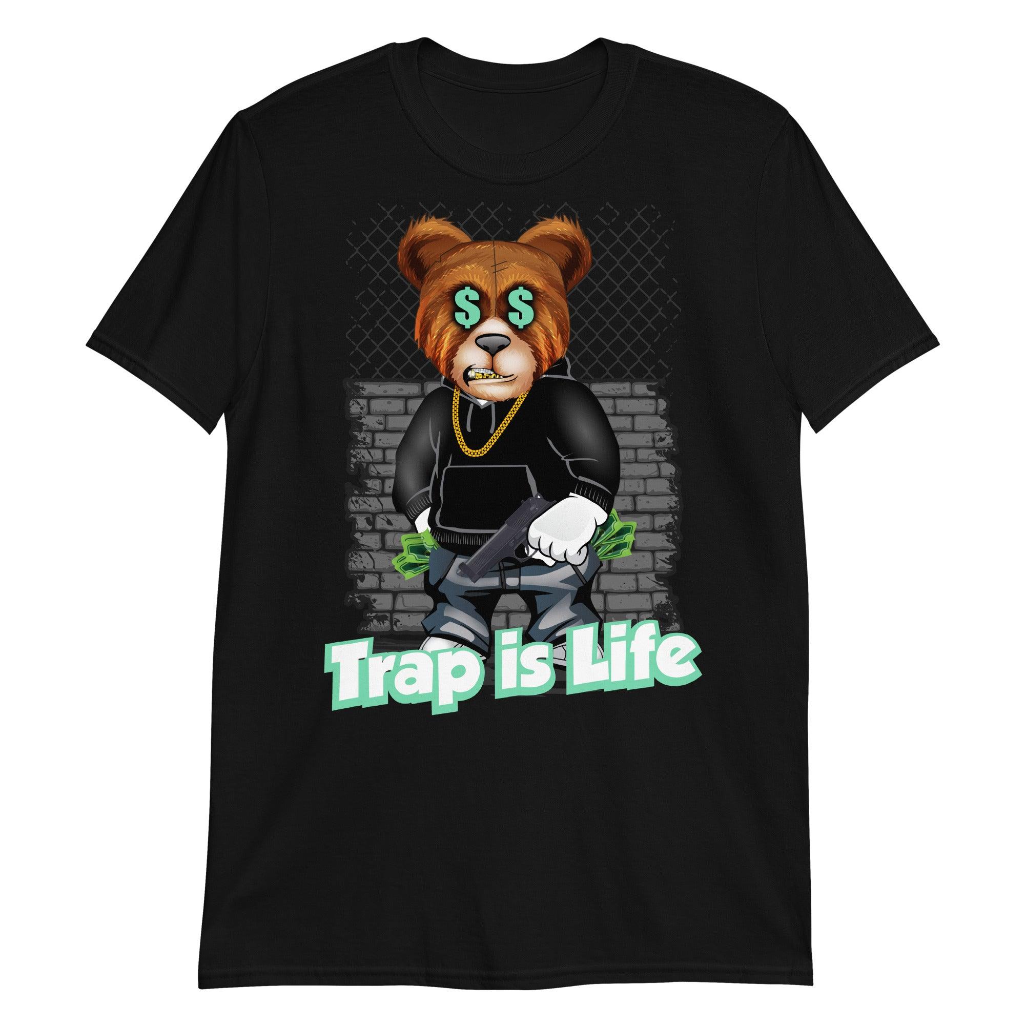 Trap is Life Shirt Nike Dunks Low Green Glow Sneakers photo