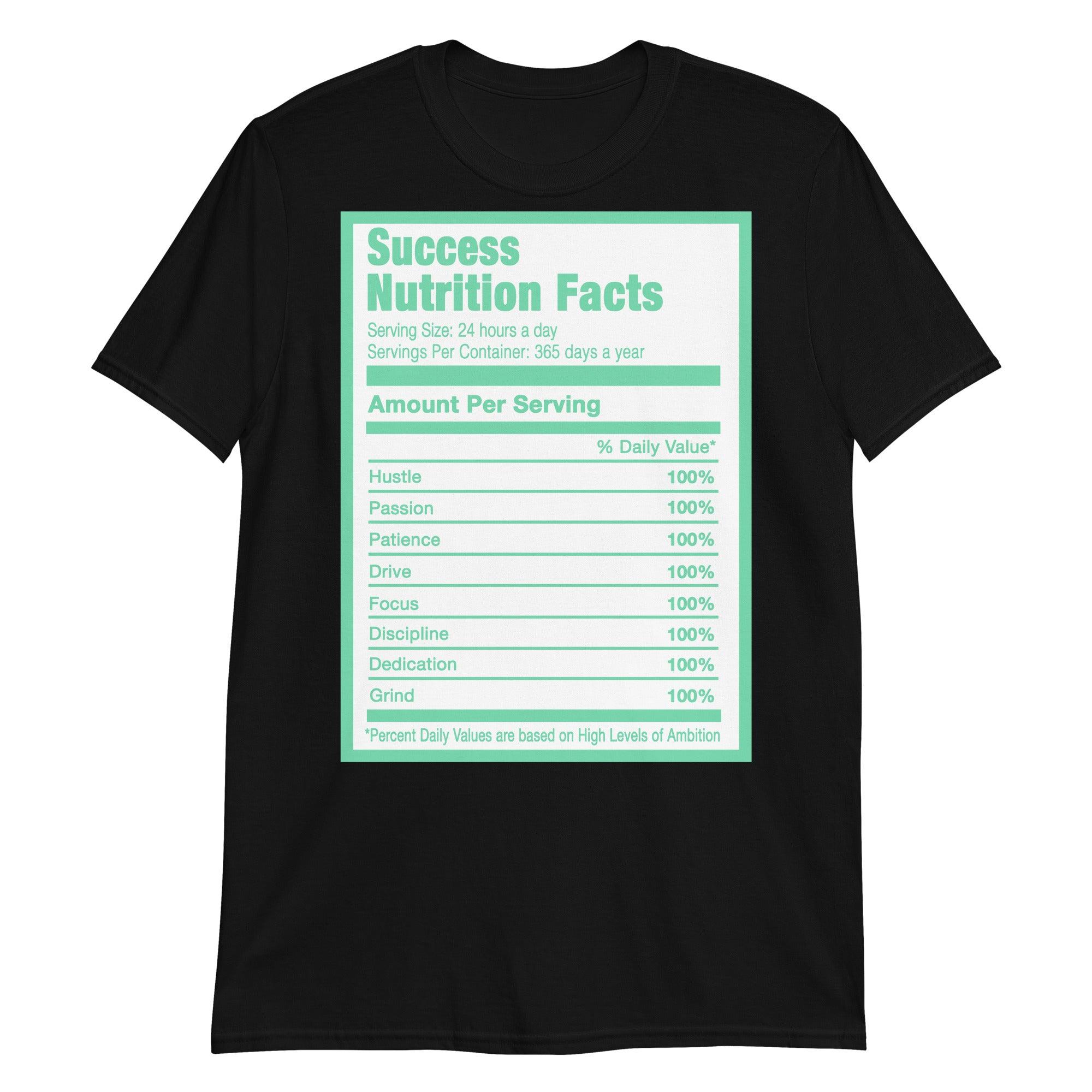 Success Nutrition Facts Shirt Nike Dunks Low Green Glow Sneakers photo