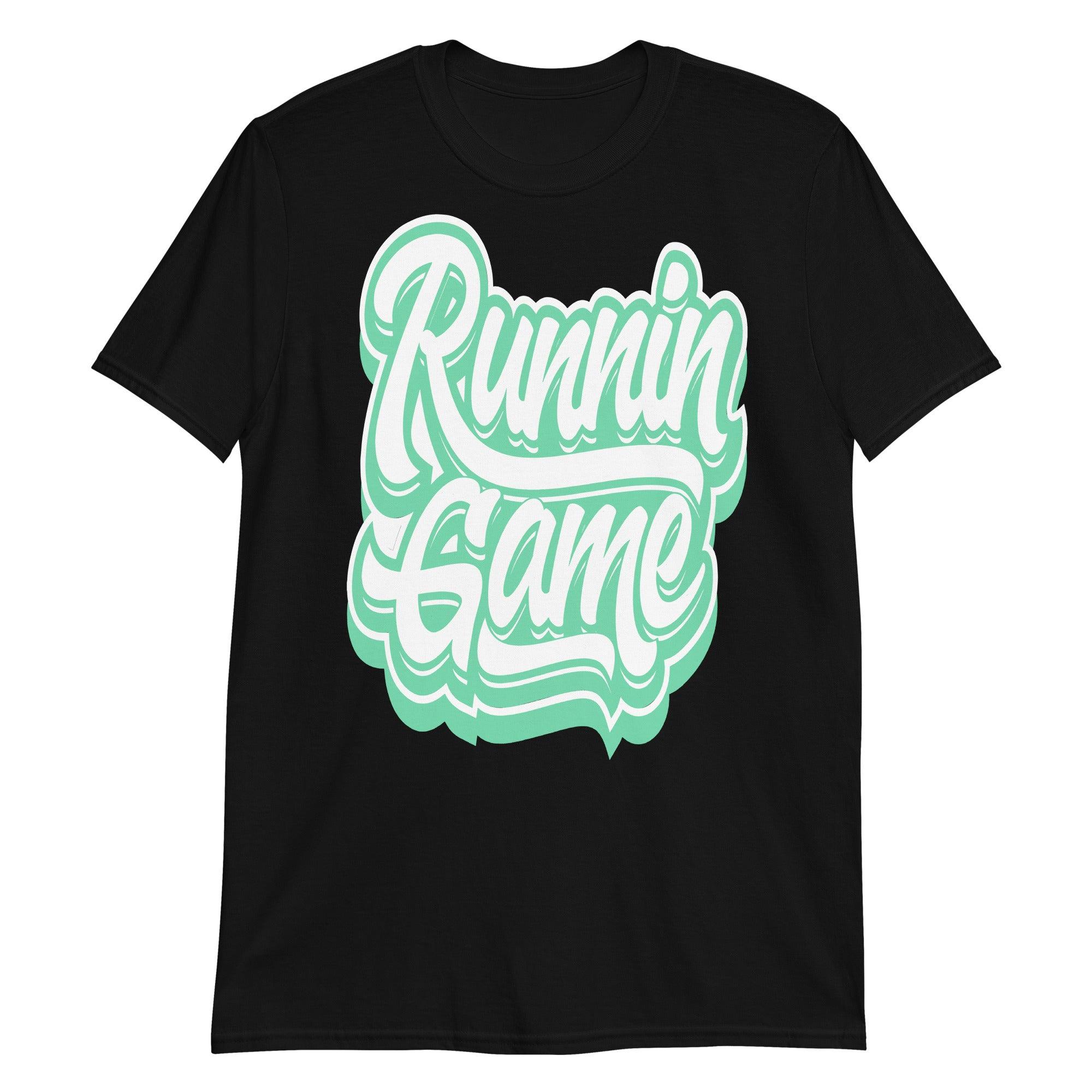 Black Runnin Game Shirt Nike Dunk Low Green Glow photo