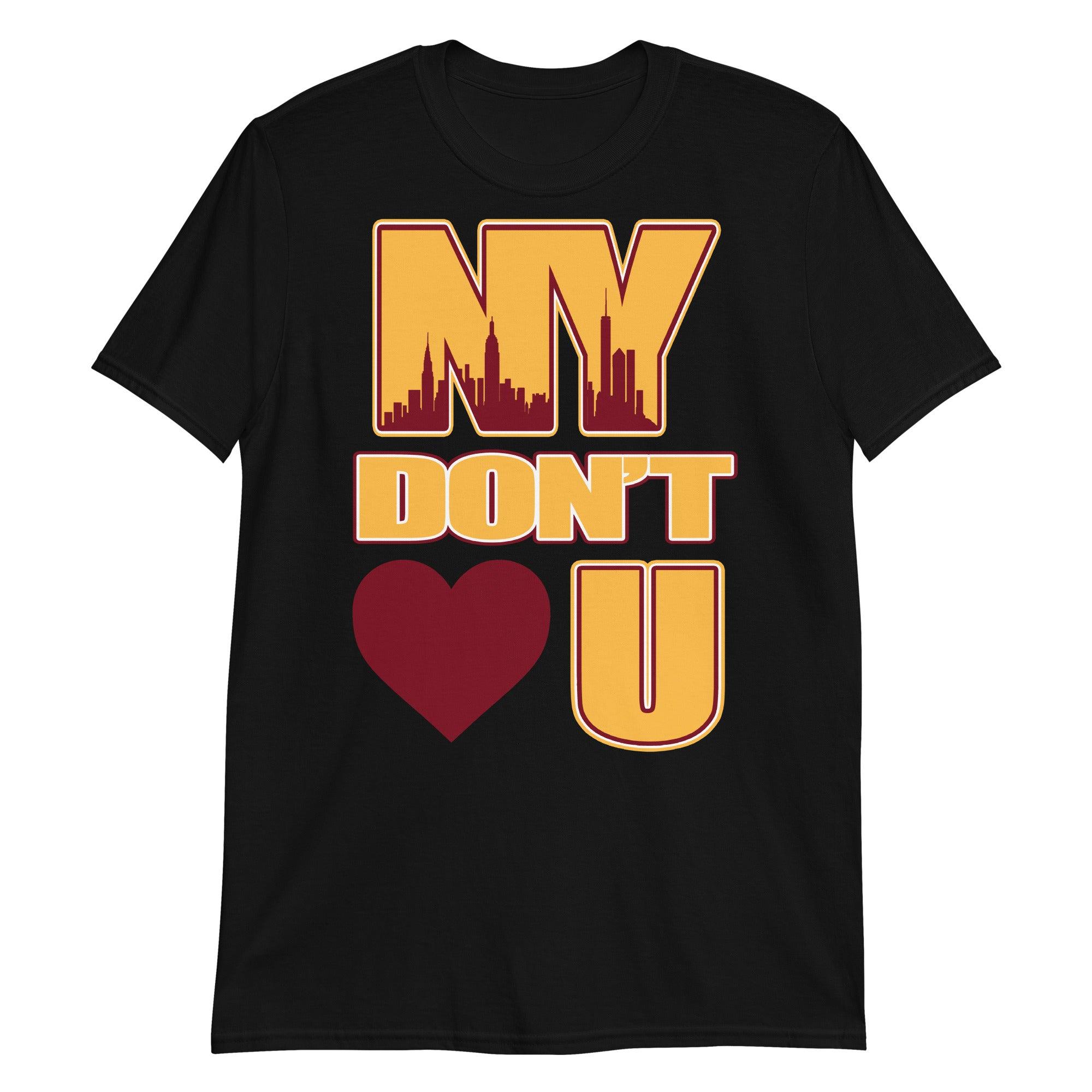 Black NY Don't Love You Shirt Nike Dunk Midas Gold photo