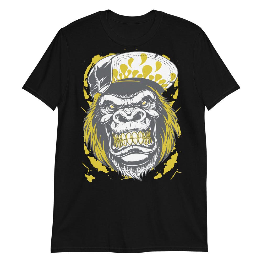 Black Gorilla Beast Shirt AJ 4s Retro Lightning 2021 photo