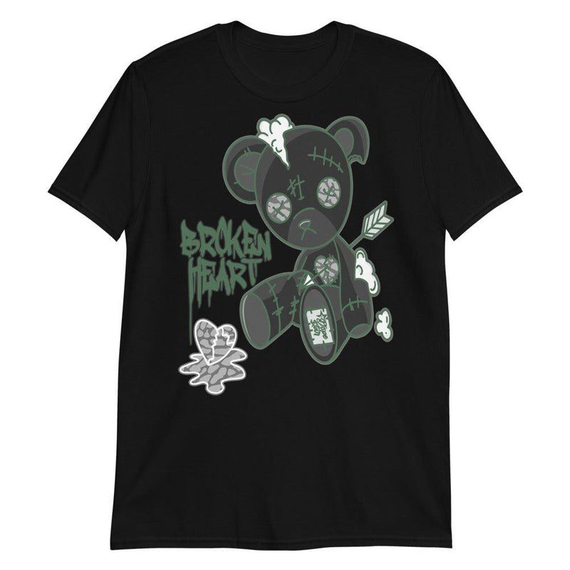 Black Broken Heart Bear Shirt Jordan 3 Pine Green photo