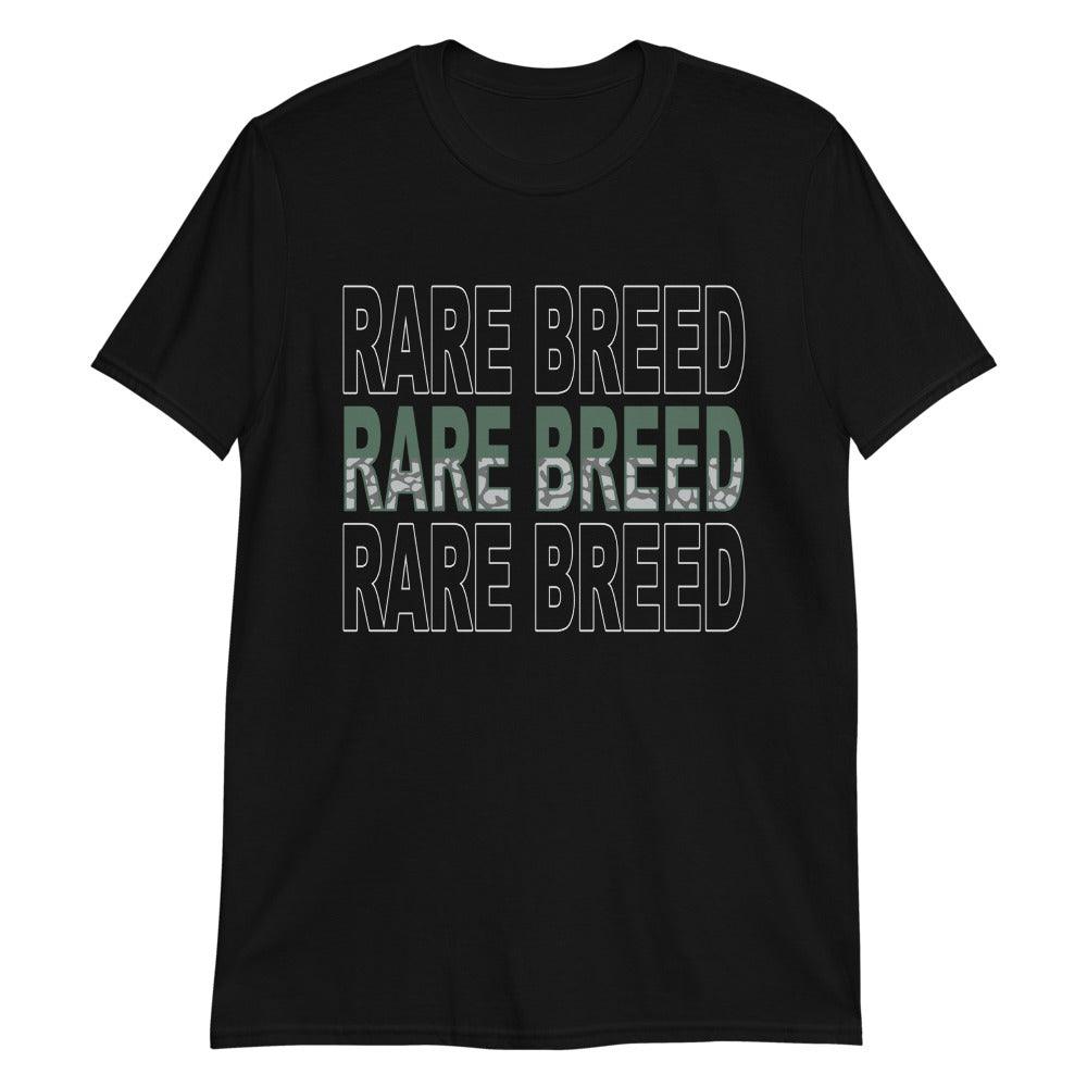 Black Rare Breed Shirt Jordan 3s Pine Green photo