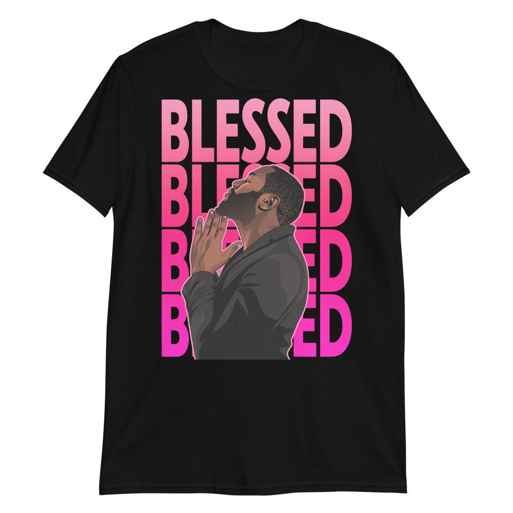 God Blessed Shirt Jordan 14s Low Shocking Pink Sneakers photo