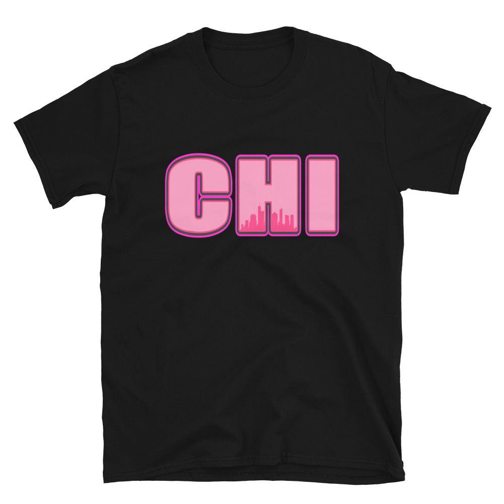 Black Chicago Shirt AJ 14s Low Shocking Pink photo