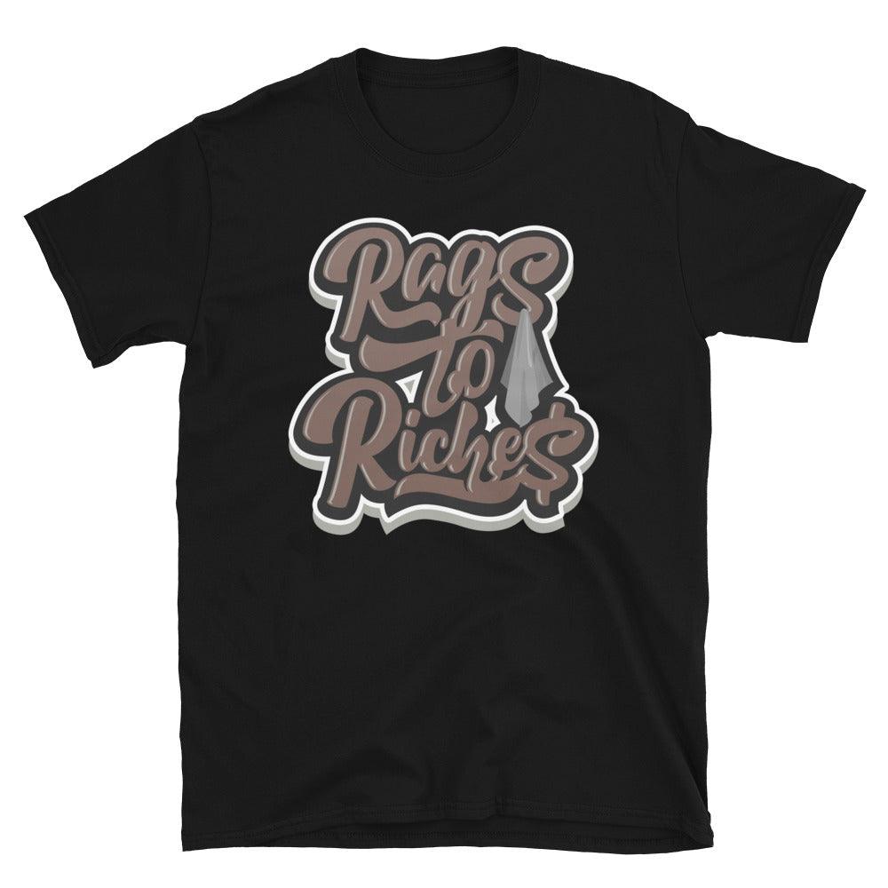 Black Rags To Riches Shirt AJ 1s Patina photo