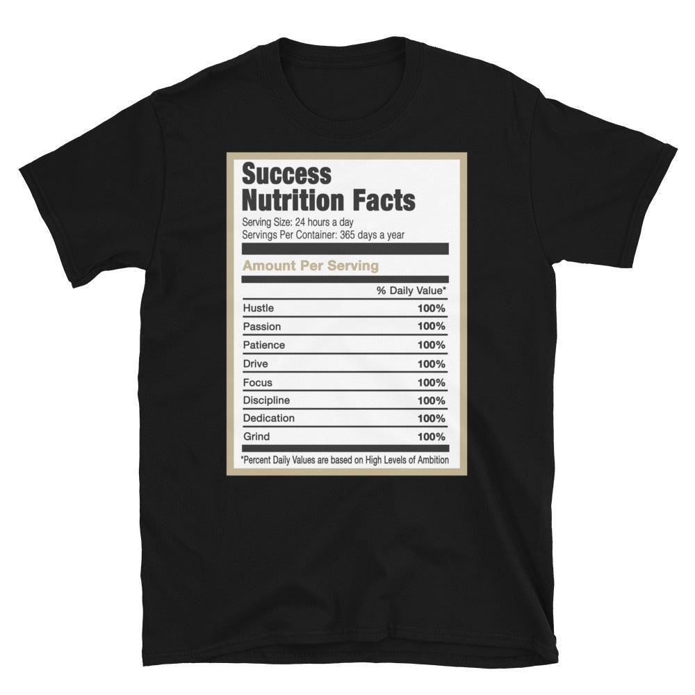 Black Success Nutrition Facts Shirt AJ 12 Royalt Taxi photo