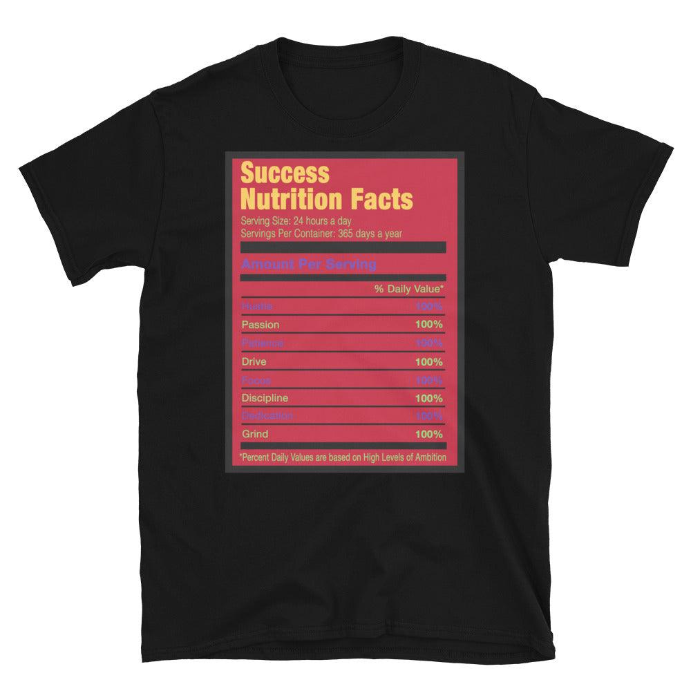 Black Success Nutrition Facts Shirt AJ 5 What The photo