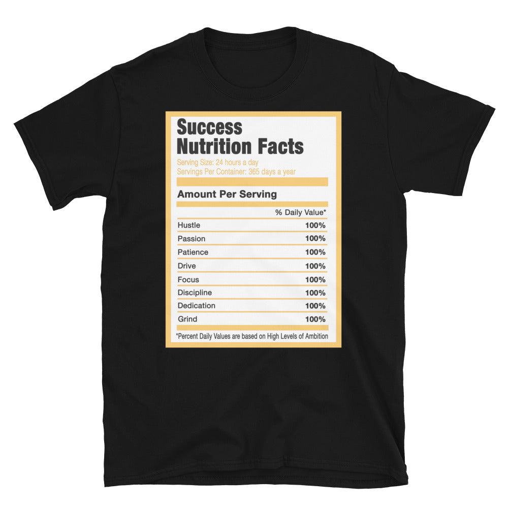 Black Success Nutrition Facts Shirt AJ 1 Mid Taxi photo