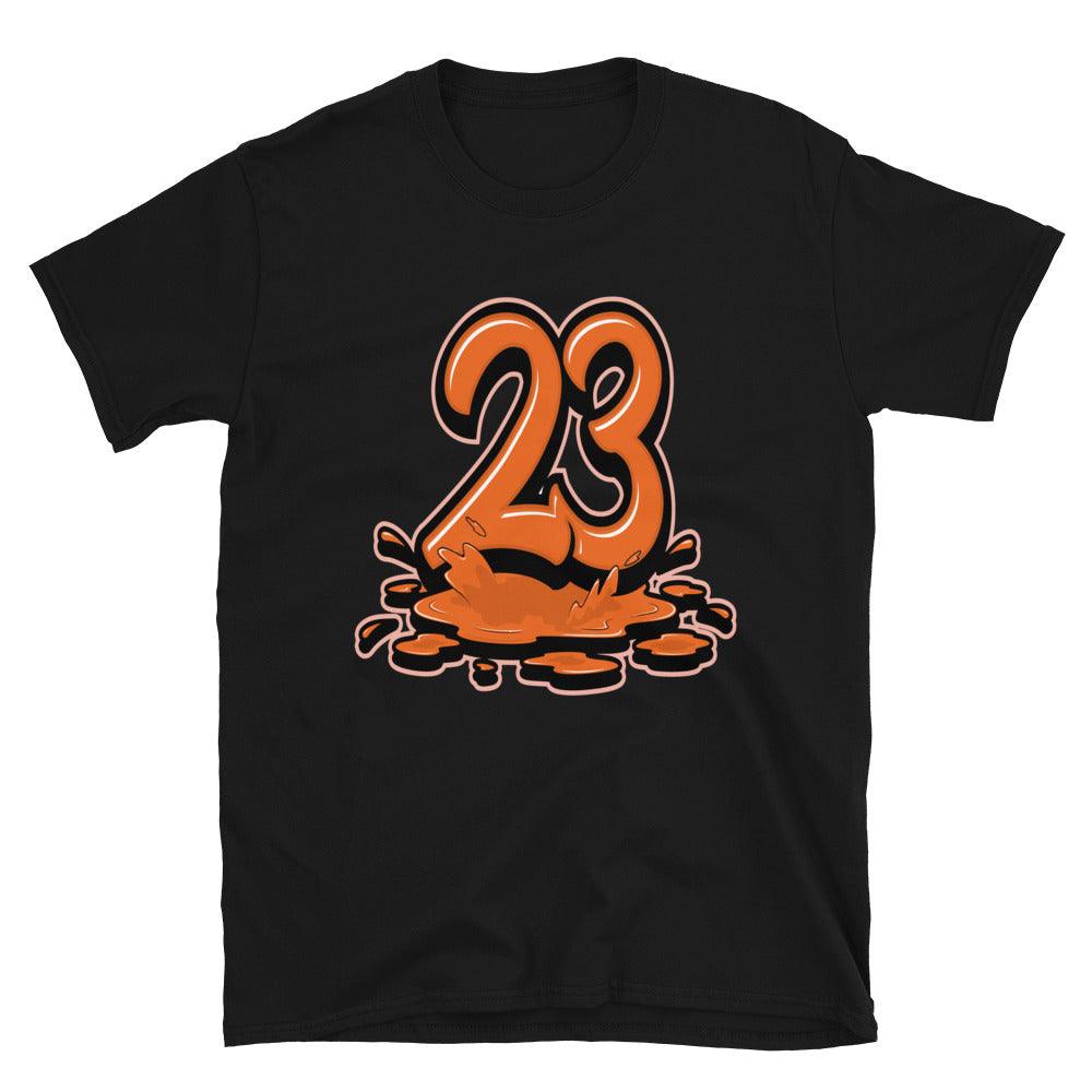 Black 23 Melting Shirt AJ 1 Mid Orange Black photo