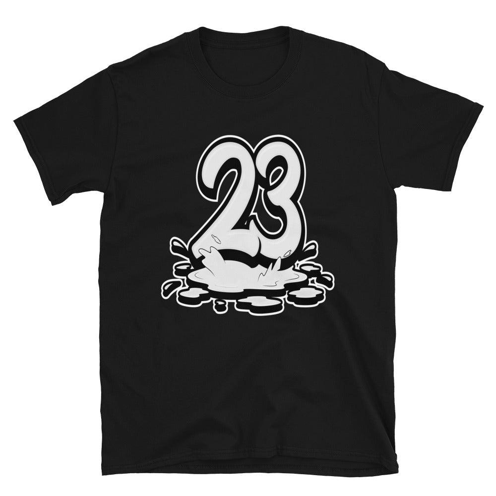 Number 23 Melting Shirt Nike Dunk Low Essential Black Paisley photo