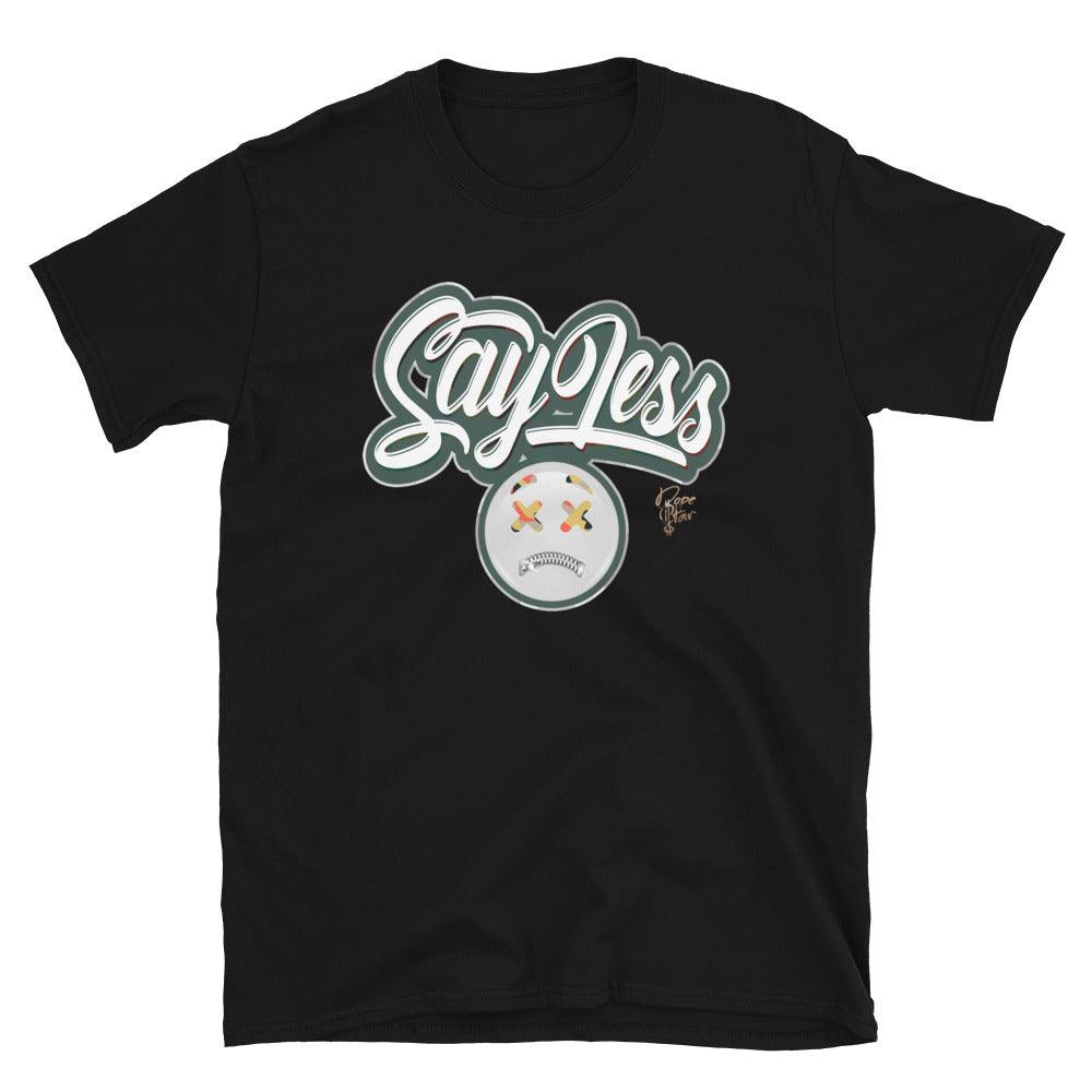 Black Say Less Low Sail Multi Camo Dunks Shirt photo