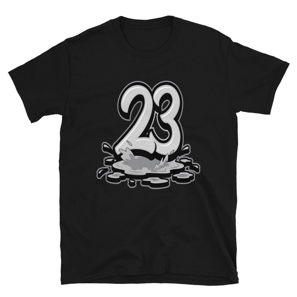 Number 23 Melting Shirt AJ 4 Retro SE Black Canvas photo