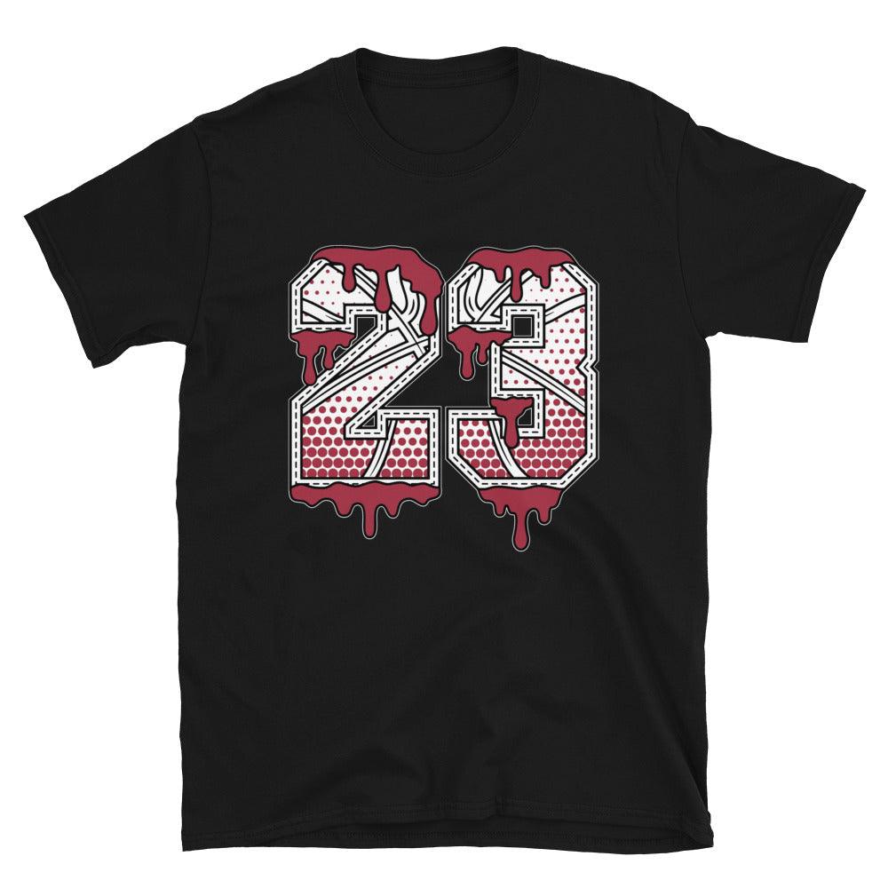 Number 23 Ball Shirt AJ 1 High FlyEase Black White Fire Red photo