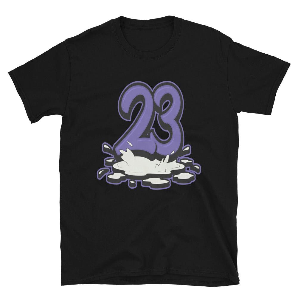 Number 23 Melting Shirt AJ 1 Mid Purple Black photo