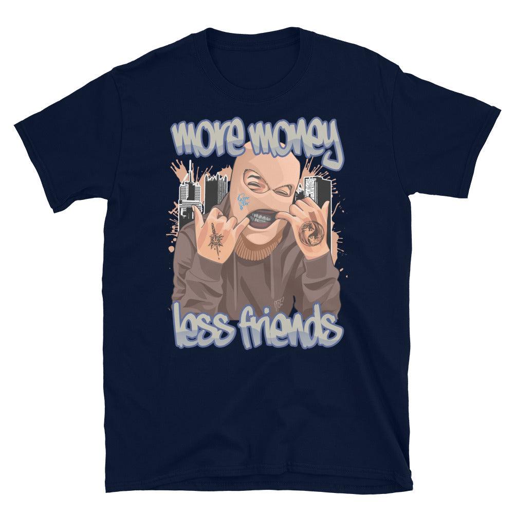 Navy Blue More Money Less Friends Shirt Yeezy 500 Enflame photo