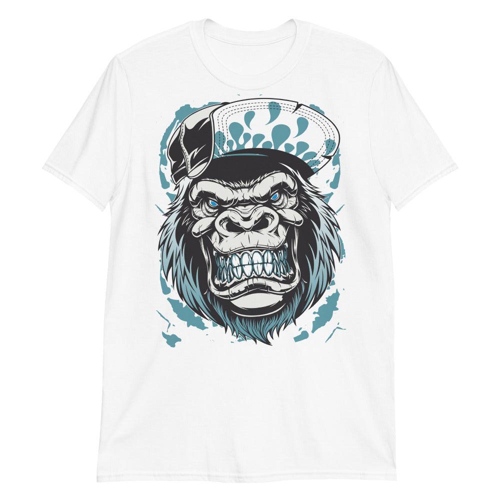 White Gorilla Beast Shirt AJ 11s Retro Low Legend Blue photo
