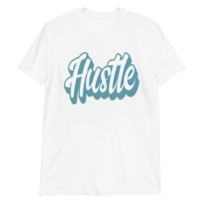 White Hustle Shirt AJ 11s Retro Low Legend Blue photo