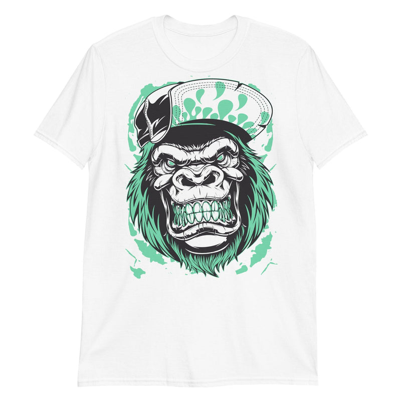 white Gorilla Beast Shirt Nike Dunks Low Green Glow photo