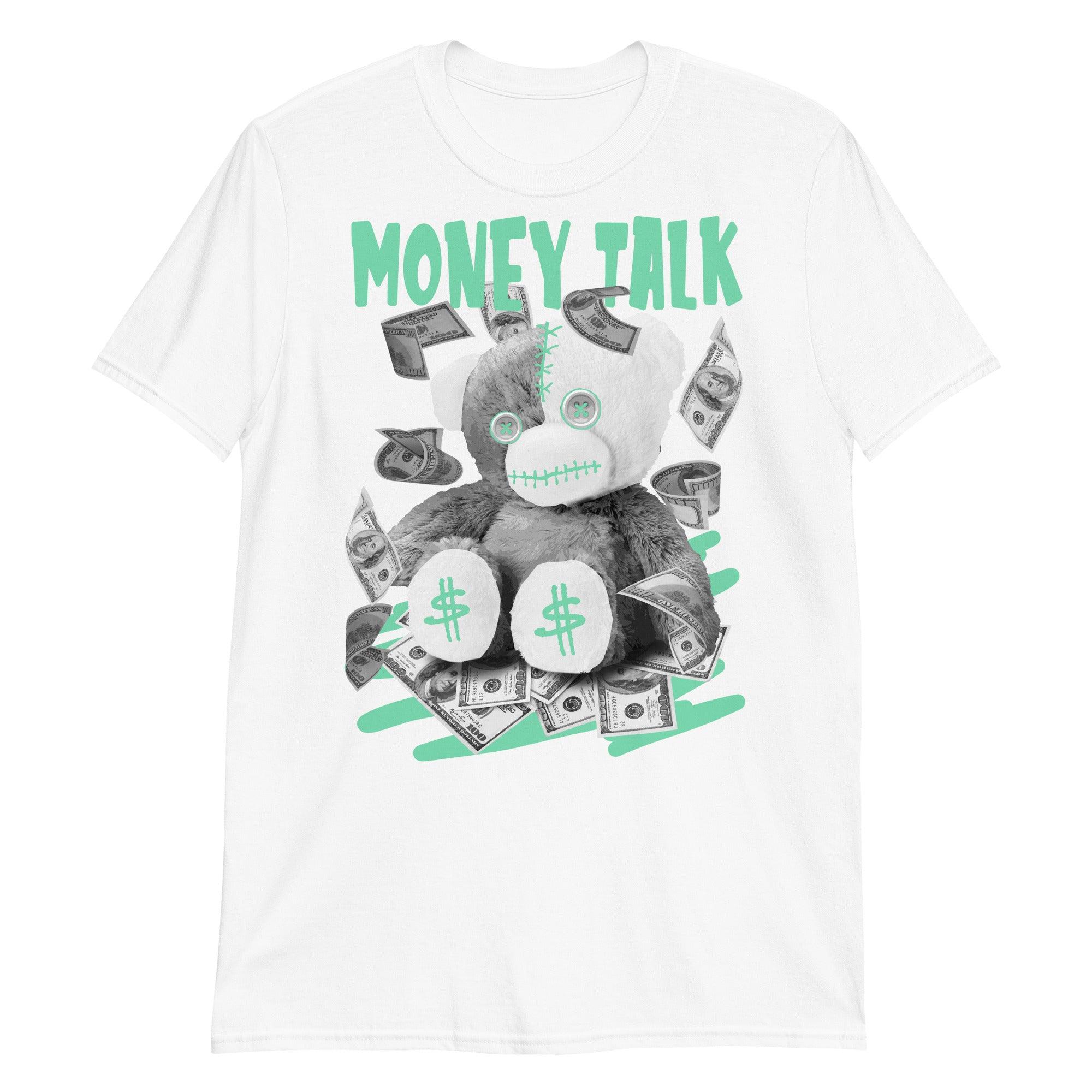 White Money Talk Shirt Nike Dunk Green Glow photo