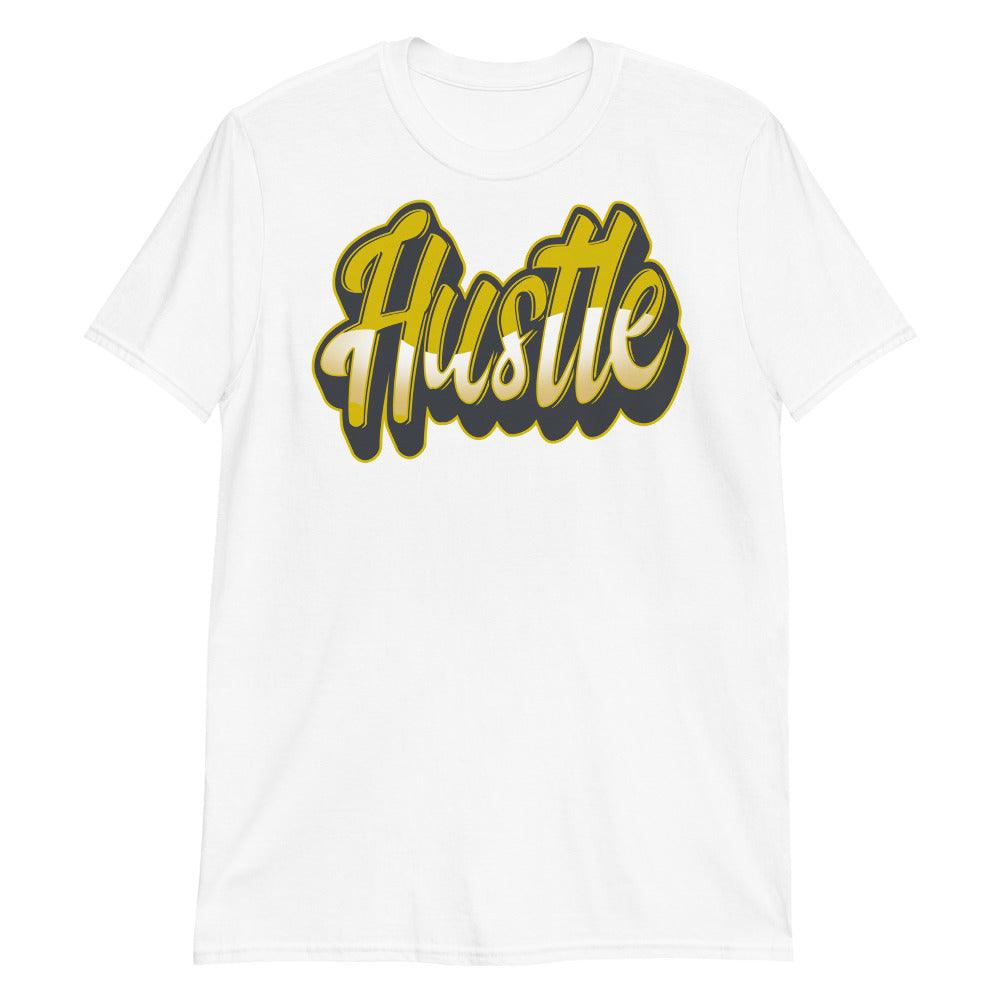 White Hustle Shirt Jordan 4s Retro Lightning photo
