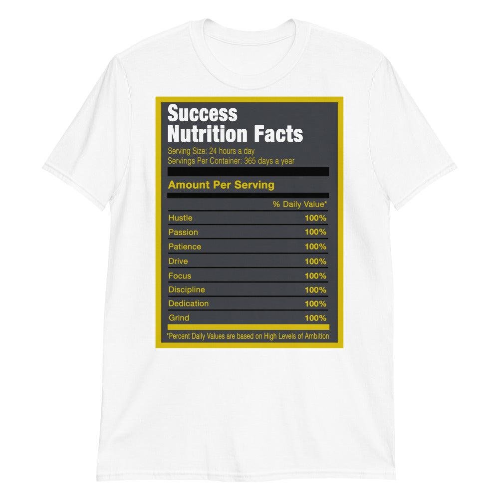 White Success Nutrition Facts Shirt Jordan 4s Retro Lightning photo