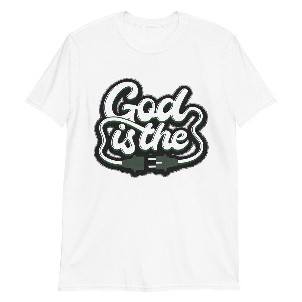 White God Is Shirt Jordan 3s Pine Green photo