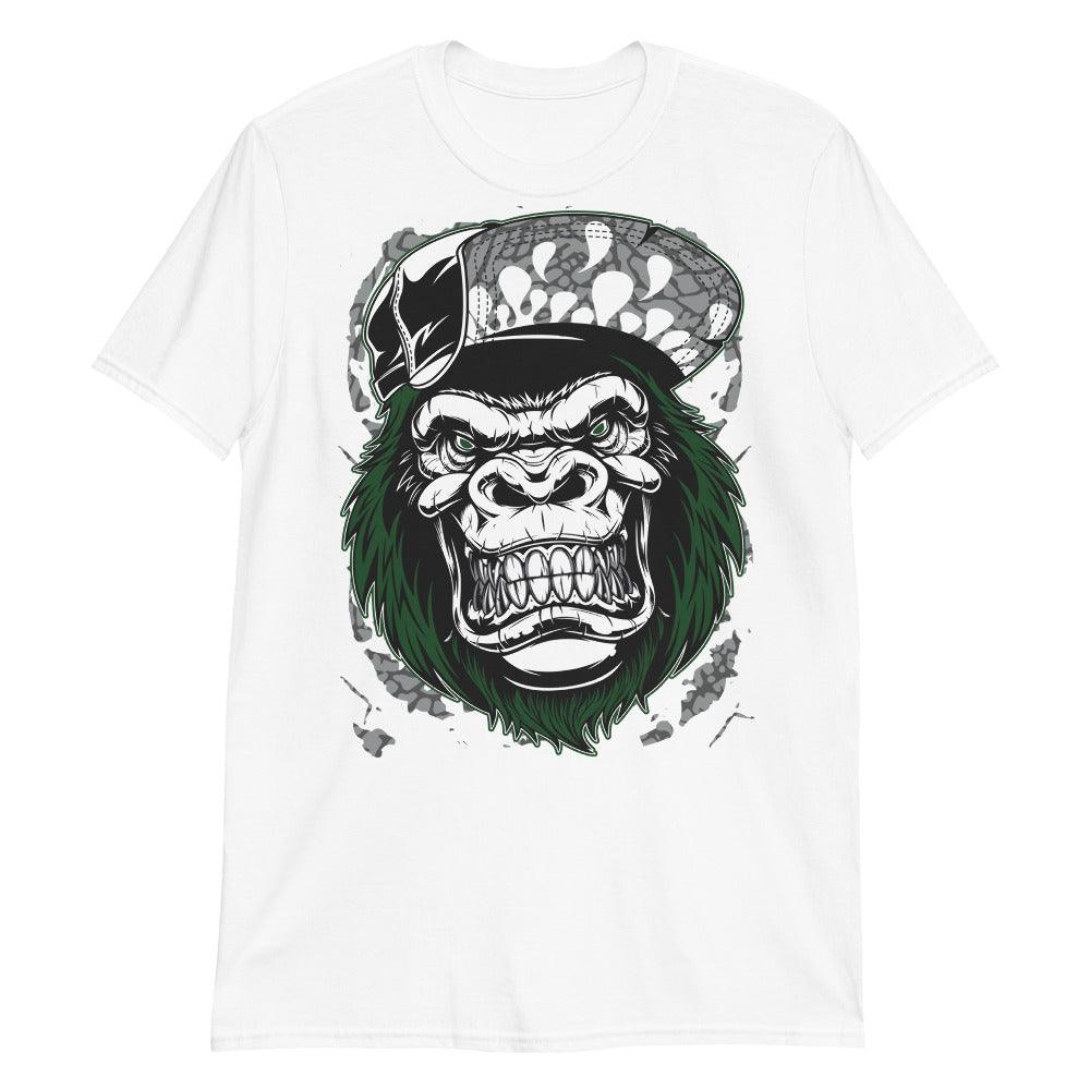 White Gorilla Beast Shirt Jordan 3s Pine Green photo