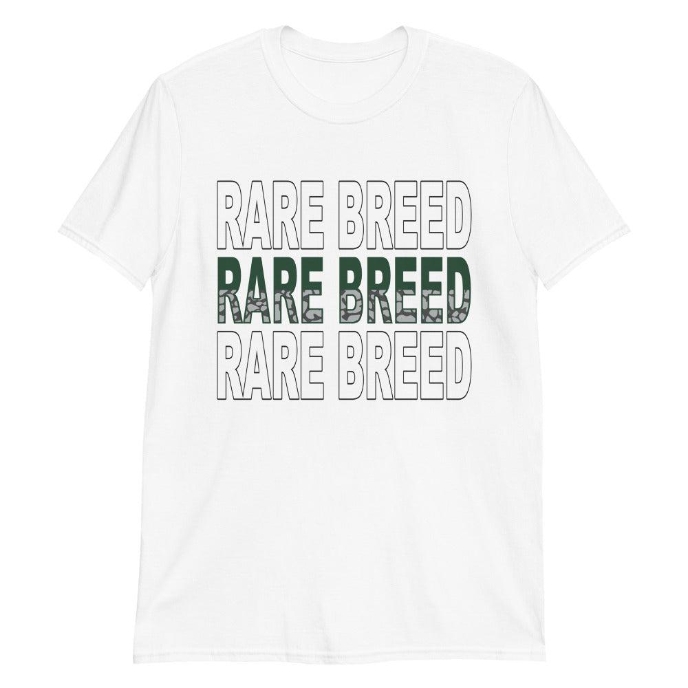 White Rare Breed Shirt Jordan 3s Pine Green photo