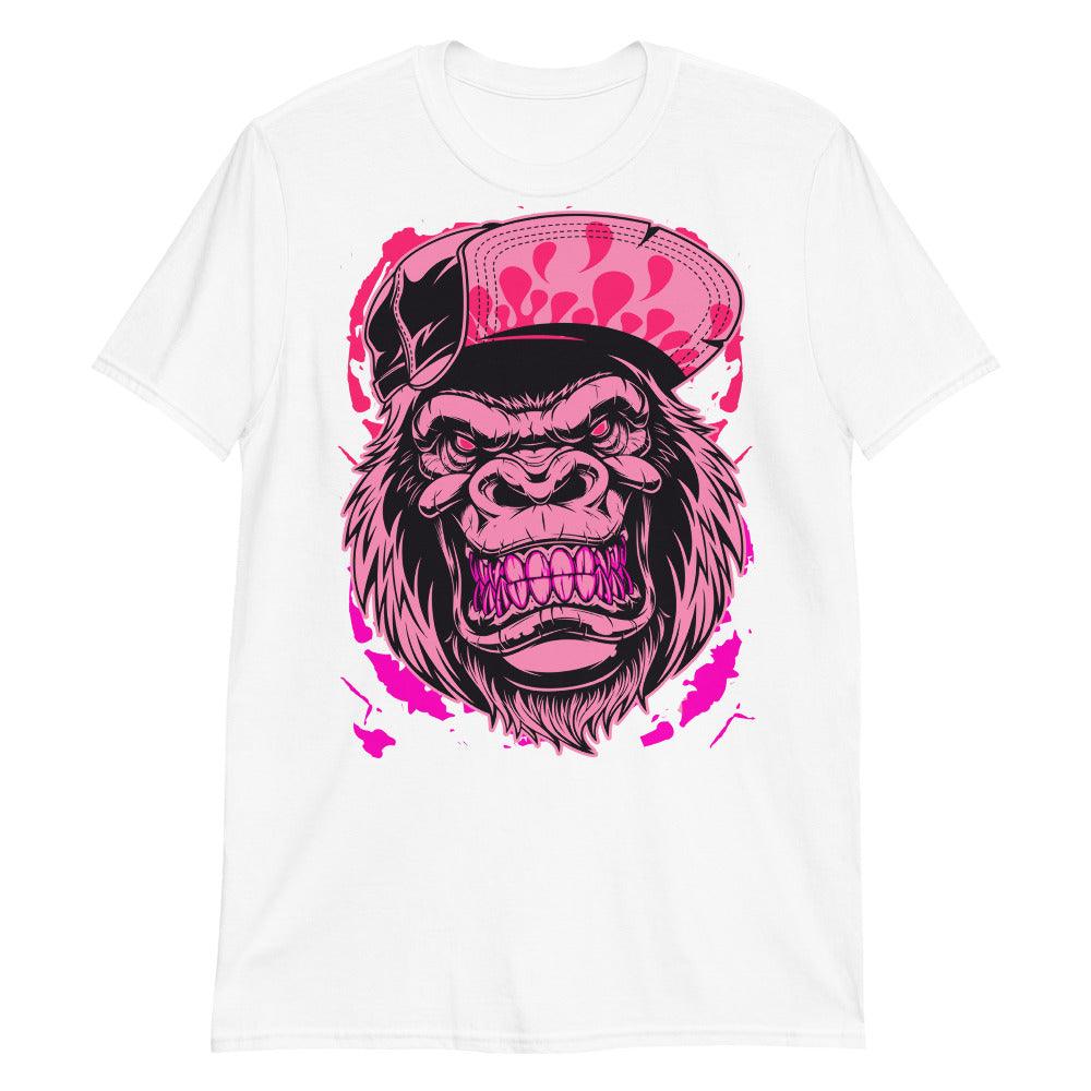 White Gorilla Beast Shirt AJ 14 Low Shocking Pink photo