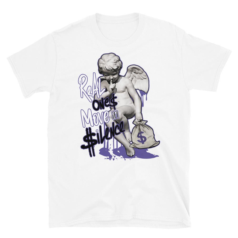 Jordan 1s Mid White Black Purple Shirt - Real Ones - Sneaker Shirts Outlet