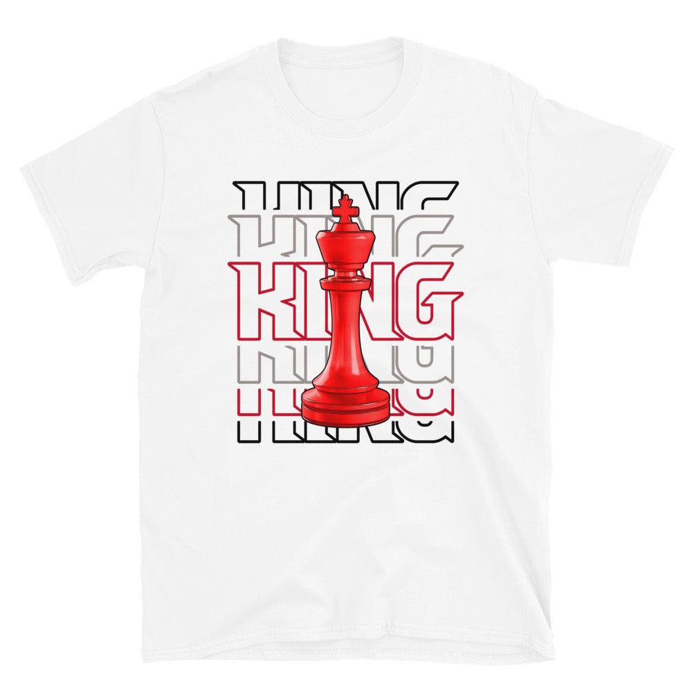White King Chess Shirt AJ 4s Fire Red photo