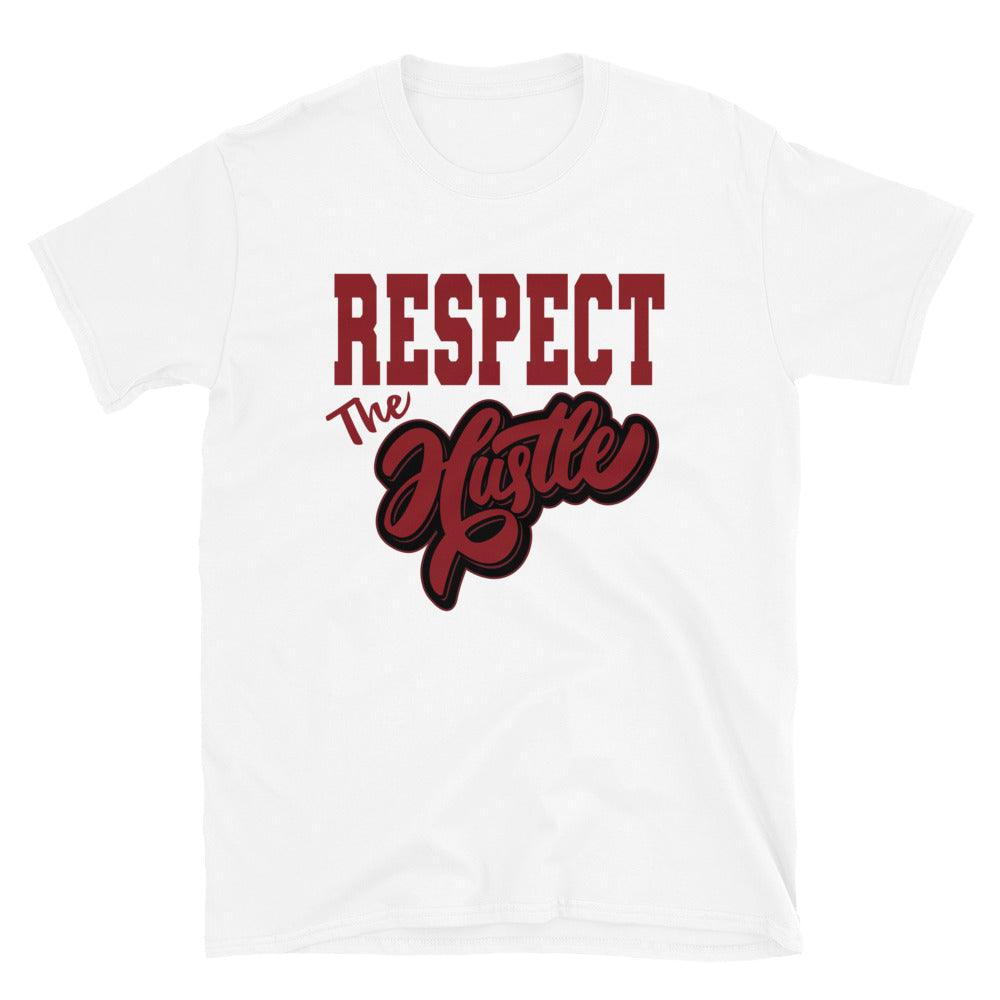 White Respect The Hustle Shirt AJ 12 RETRO REVERSE FLU GAME photo