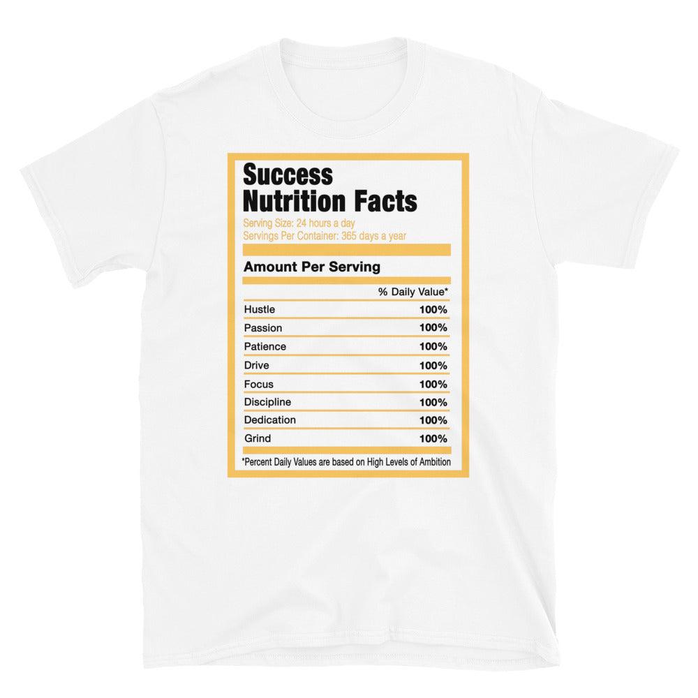White Success Nutrition Facts Shirt AJ 1 Mid Taxi photo