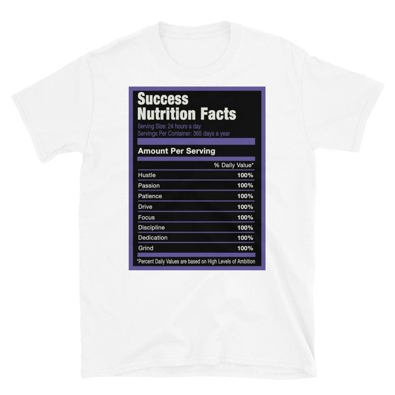 White Success Nutrition Shirt AJ 1 Mid Purple Black photo