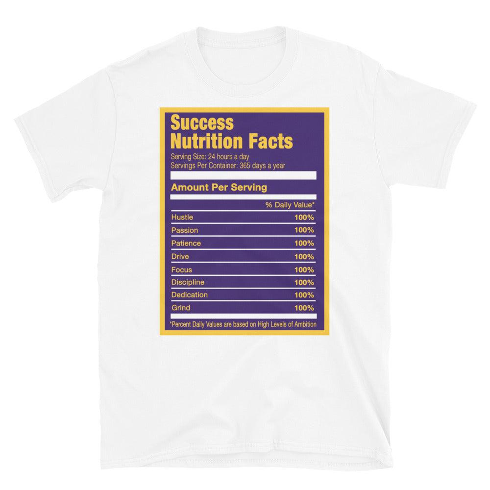 White Success Nutrition Facts Shirt Nike Dunk High Lakers photo