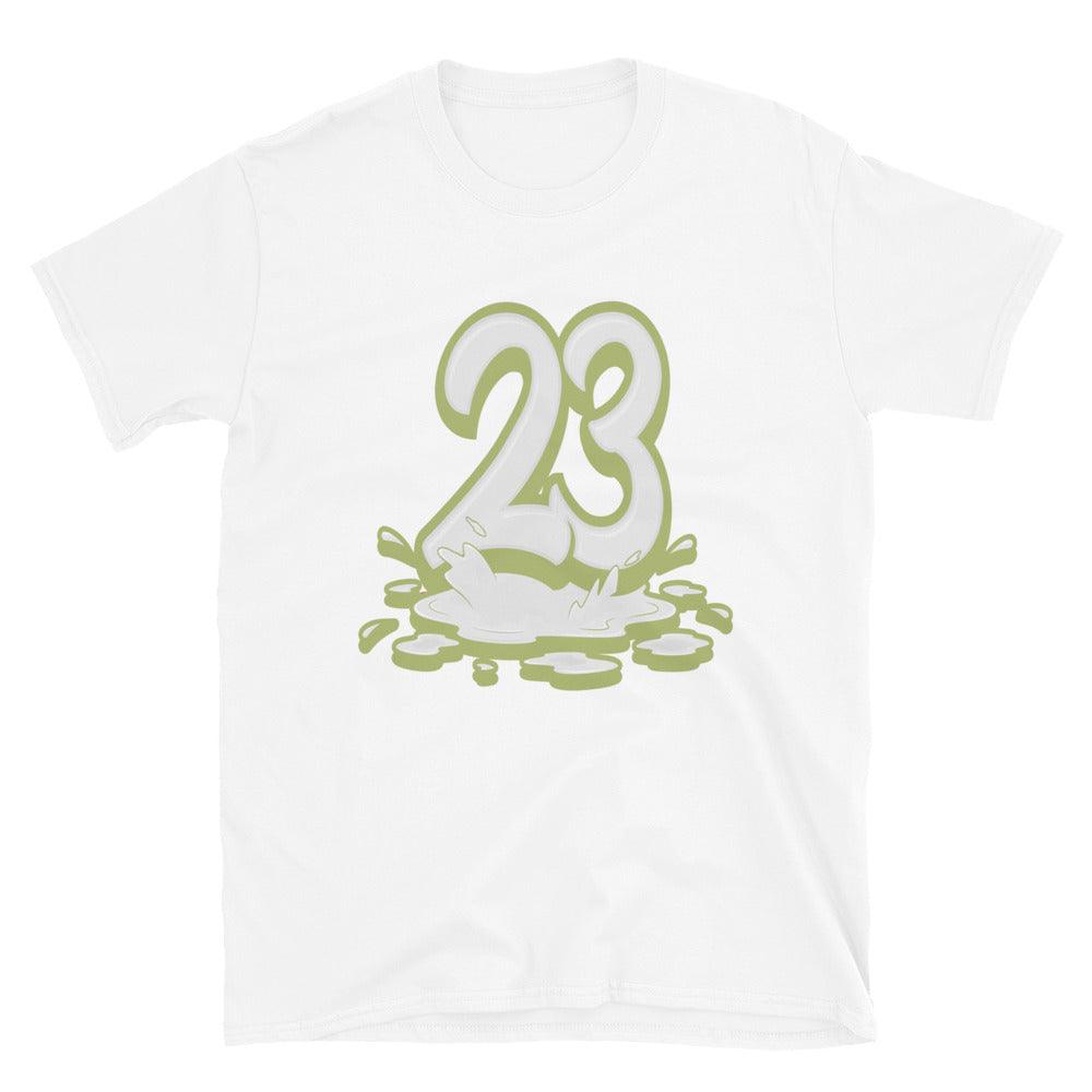White 23 Melting Shirt AJ 1 Mid Green Python photo