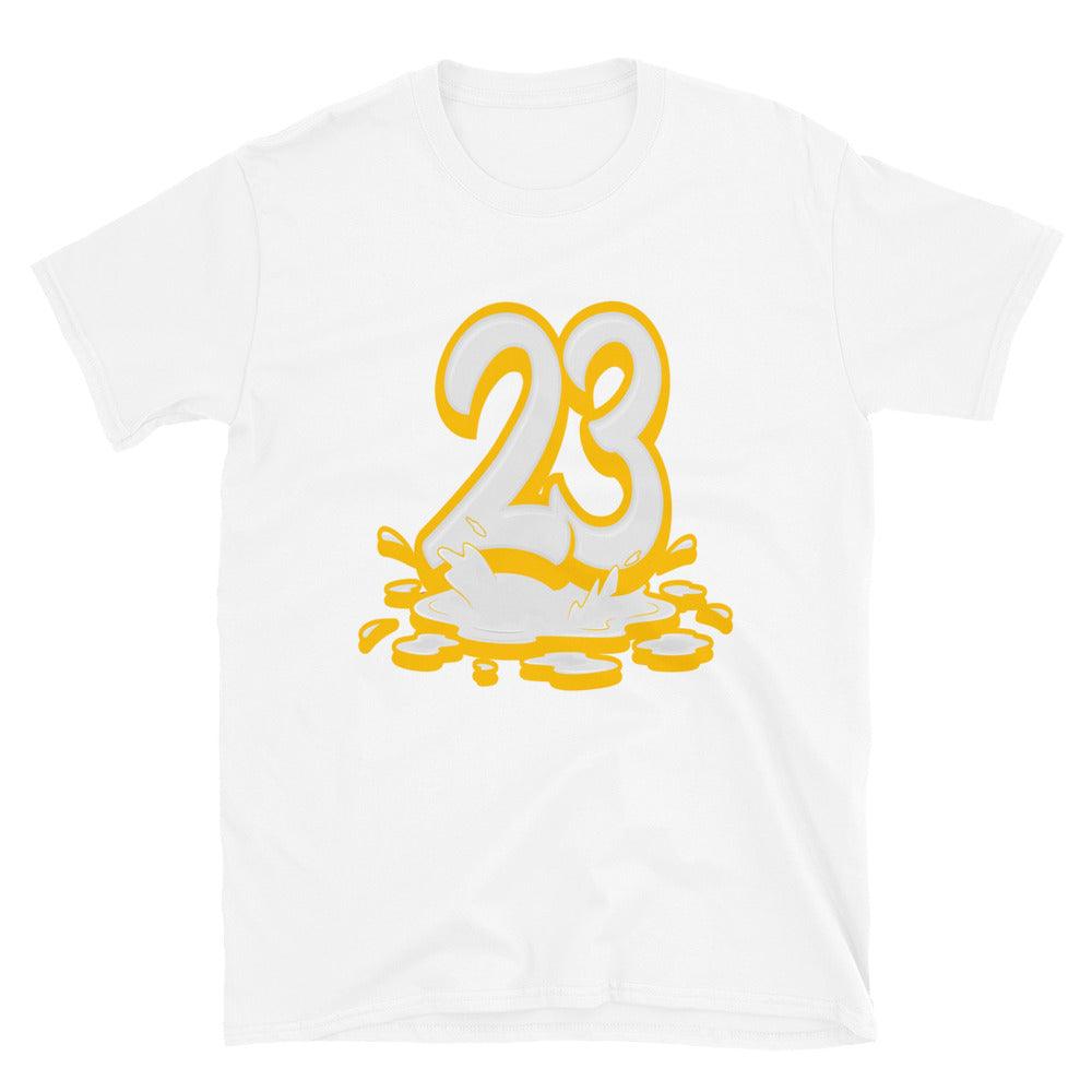 23 Melting T-Shirt AJ 1 Mid White University Gold photo