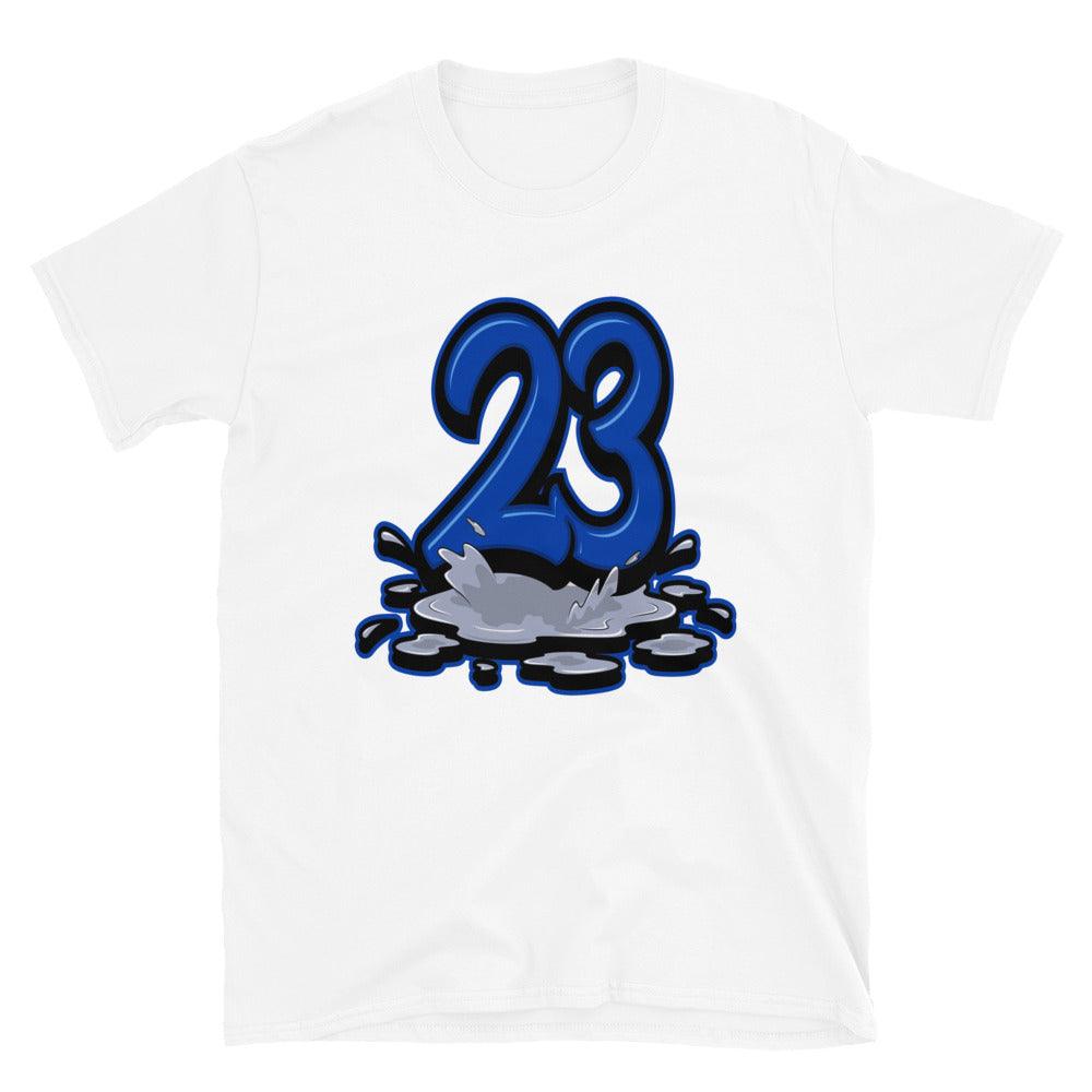 White 23 Melting Shirt AJ 5 Racer Blue photo