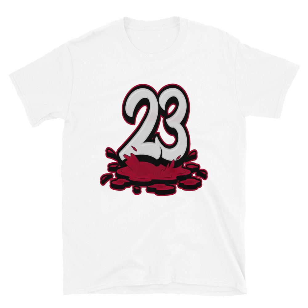 White 23 Melting Shirt AJ 1 Retro AJKO Chicago photo 