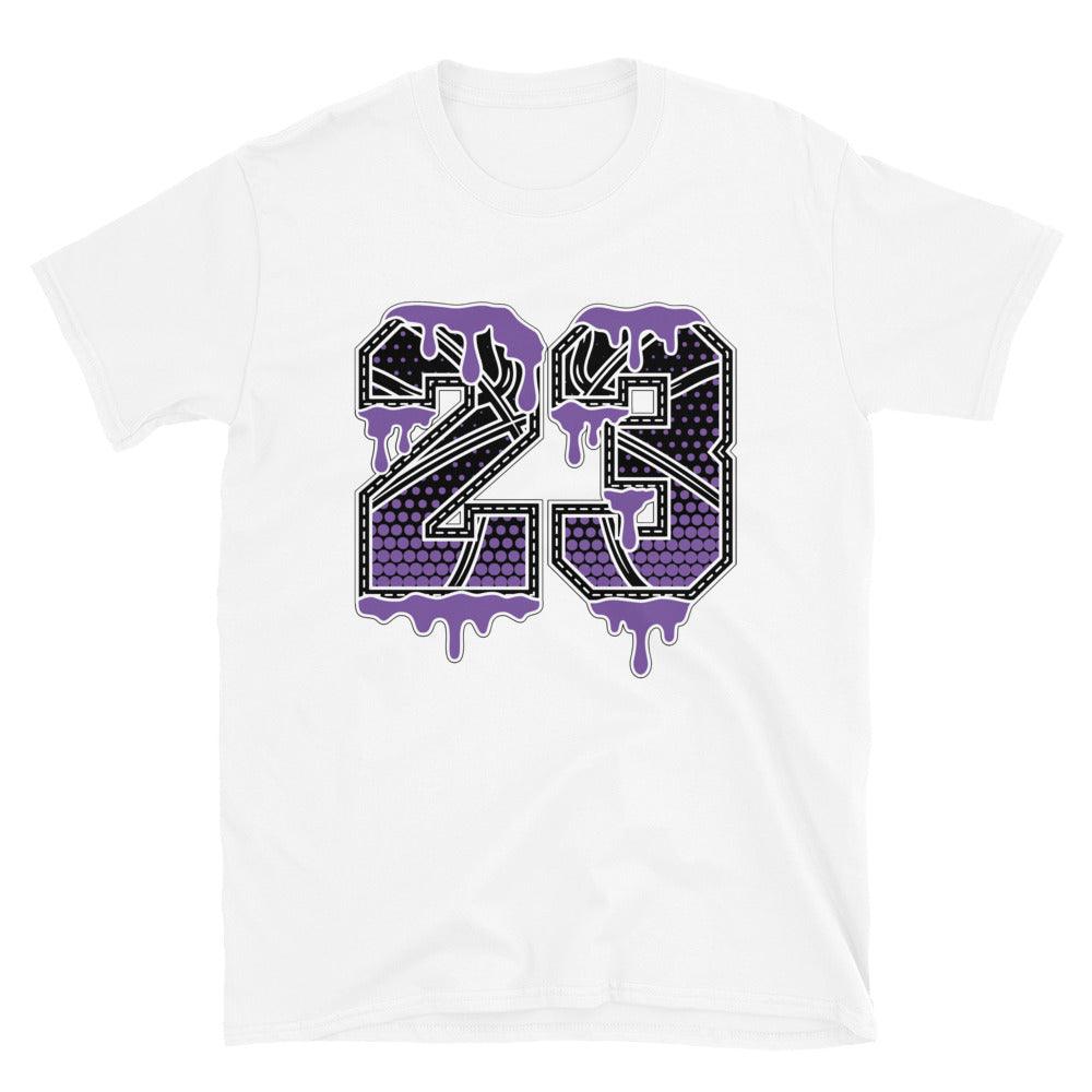 White 23 Ball Shirt AJ 1 High FlyEase Black Bright Violet photo