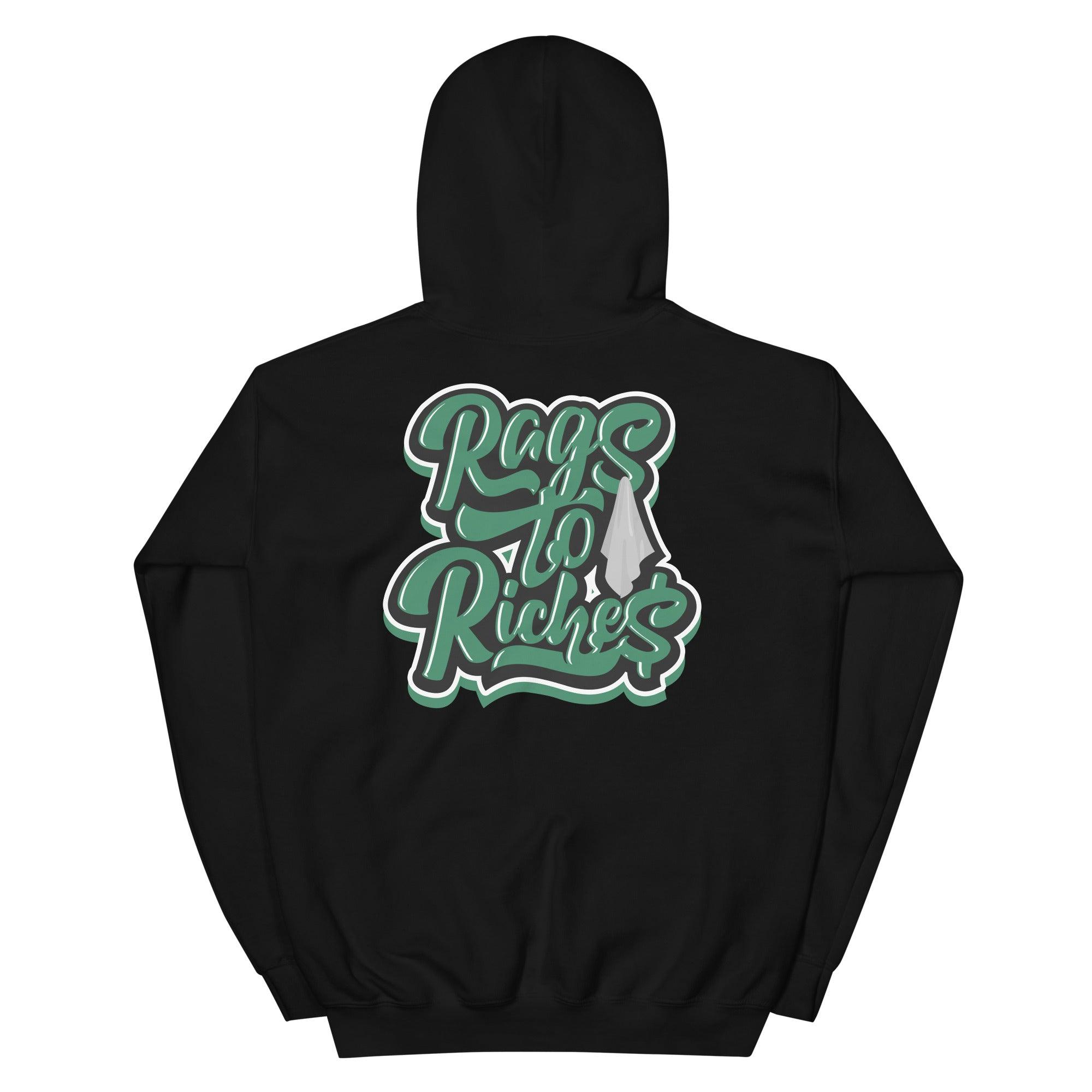 Black Rags To Riches Hoodie AJ 13 LUCKY GREEN photo