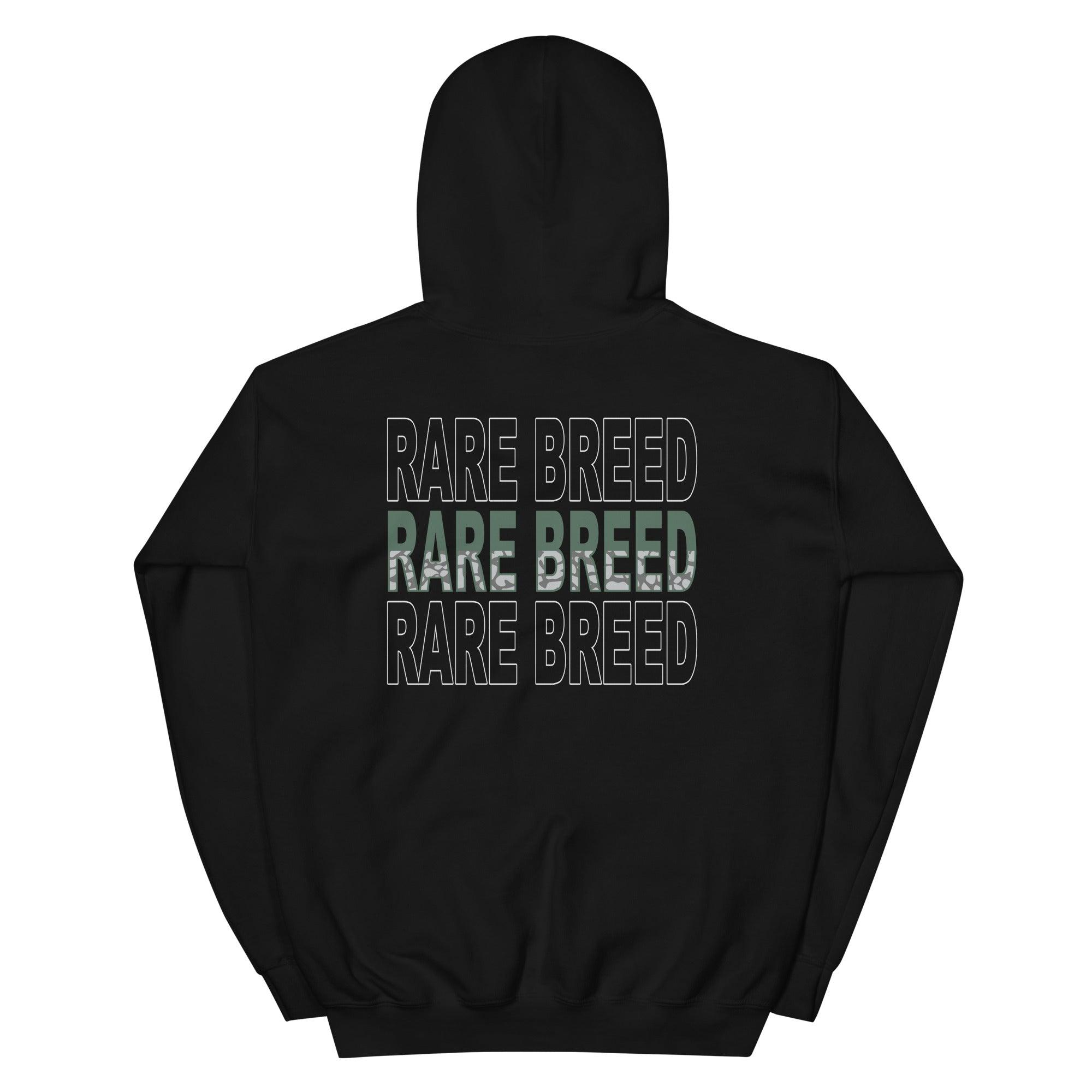 Black Rare Breed Hoodie Jordan 3s Pine Green photo