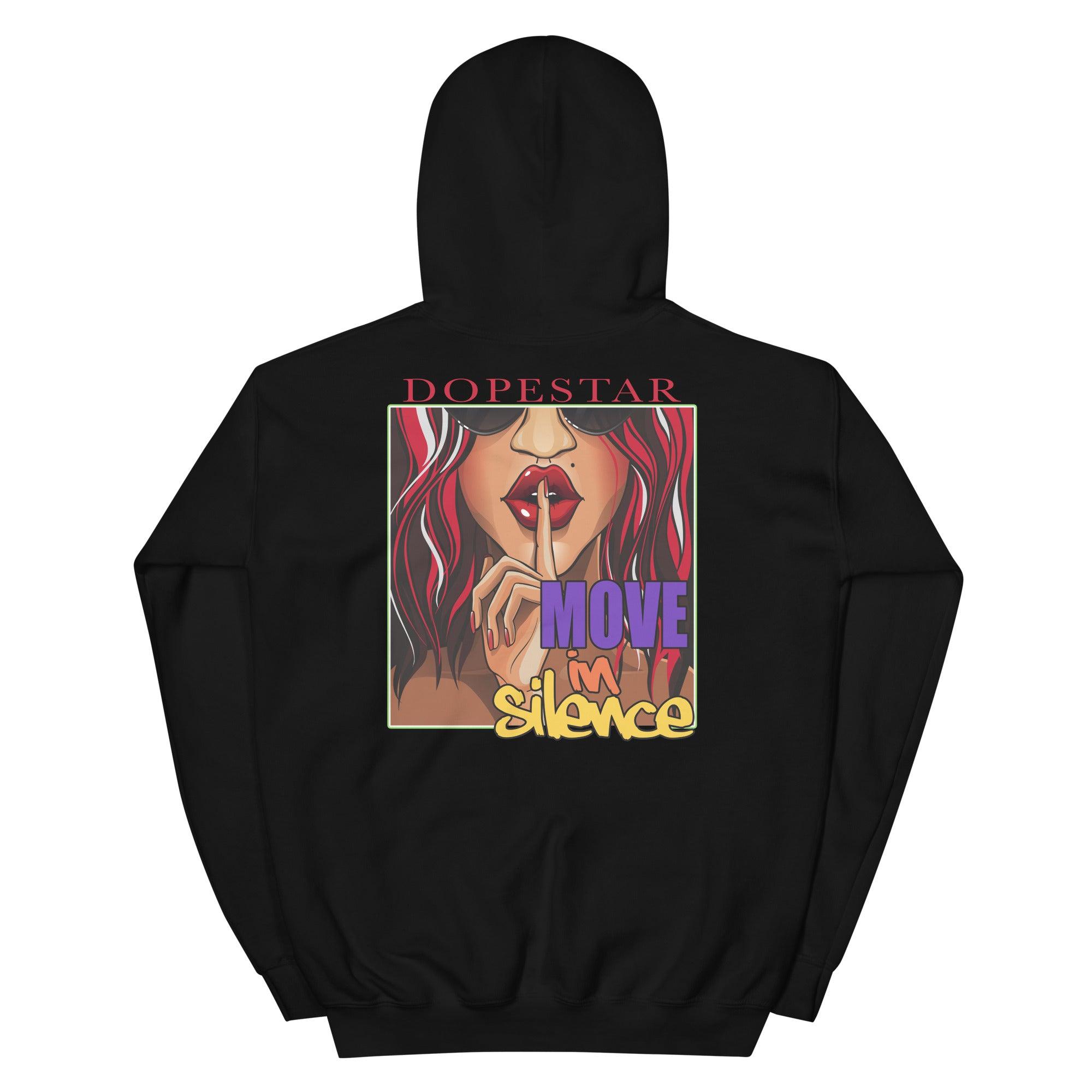 Black Move In Silence Hoodie AJ 5 Retro What The photo